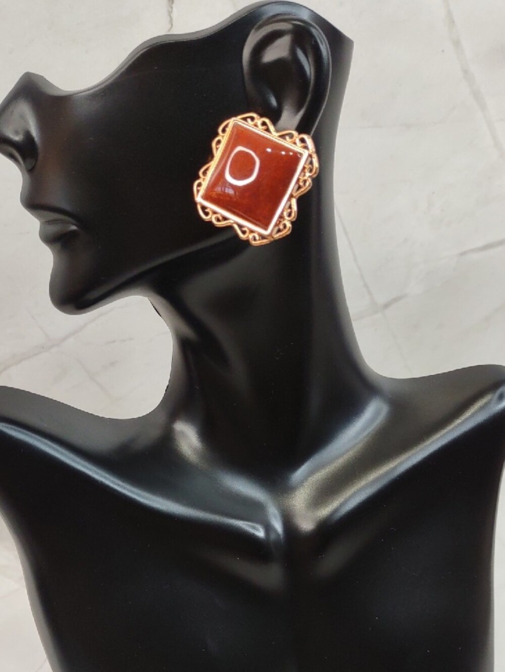Jay King Red Moss Agate Earrings